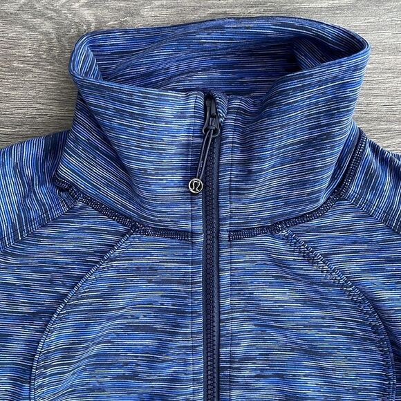 LULULEMON Nice Asana Jacket Size 4 Wee Are From Space Cadet Blue Luon Full Zip - Picture 5 of 11
